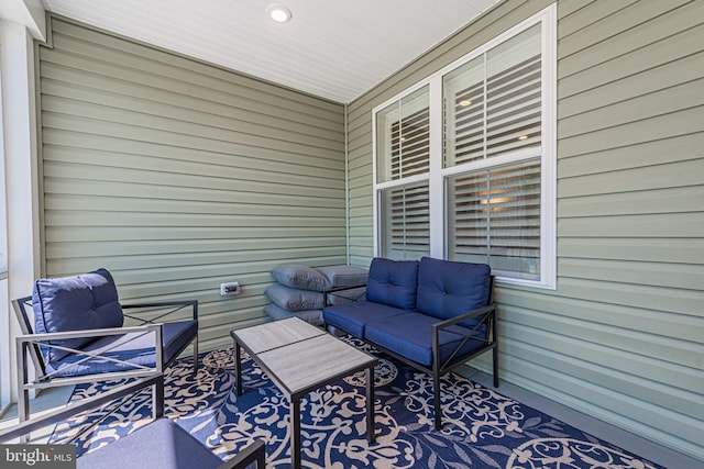 view of patio featuring an outdoor living space