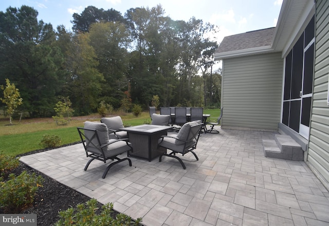 view of patio / terrace featuring outdoor lounge area