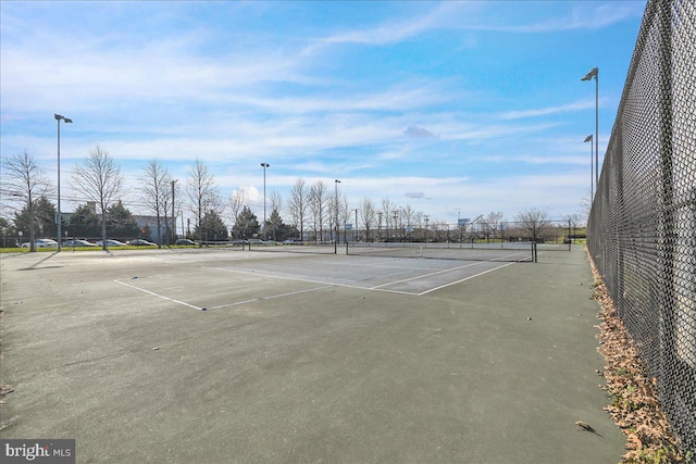 view of tennis court