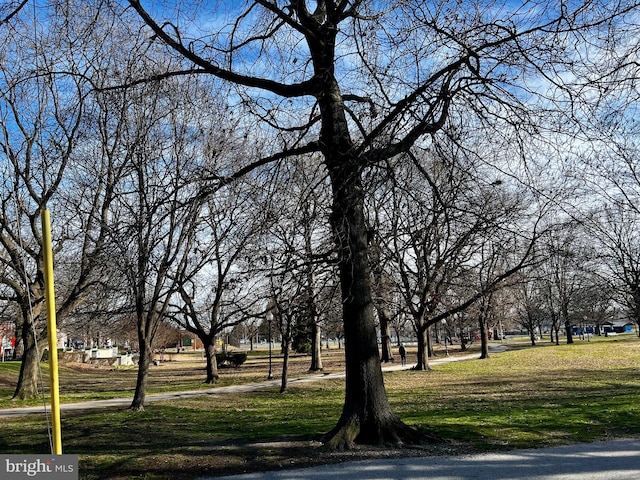 view of property's community featuring a yard