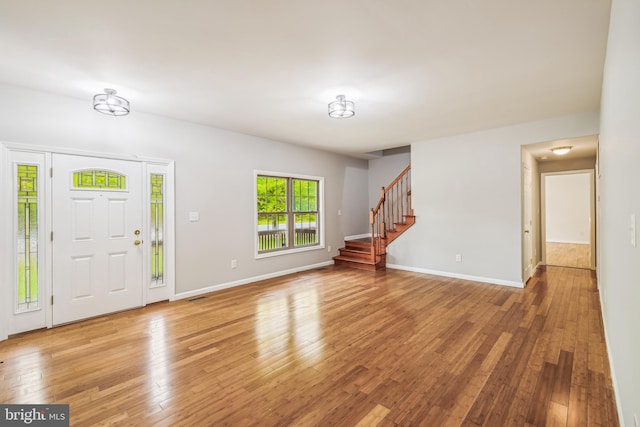 foyer featuring hardwood / wood-style floors