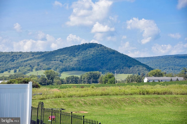 property view of mountains with a rural view