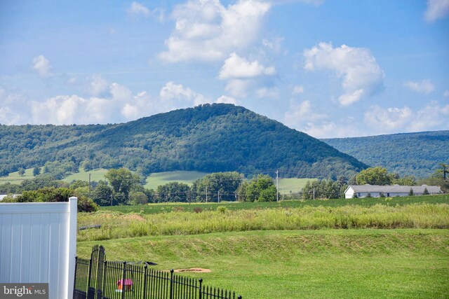 view of mountain feature featuring a rural view