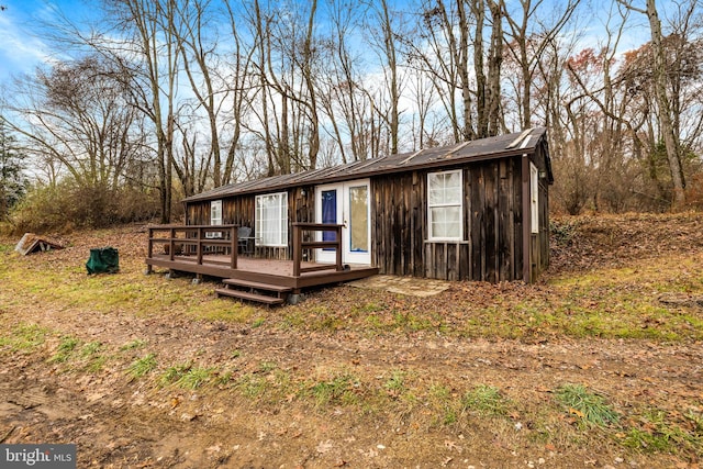 exterior space featuring a deck