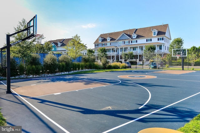 view of basketball court