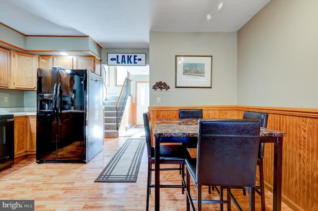 interior space with light hardwood / wood-style flooring