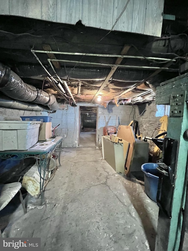 view of basement