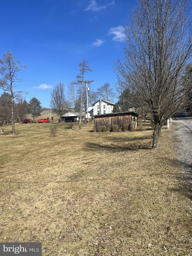 view of yard with a deck