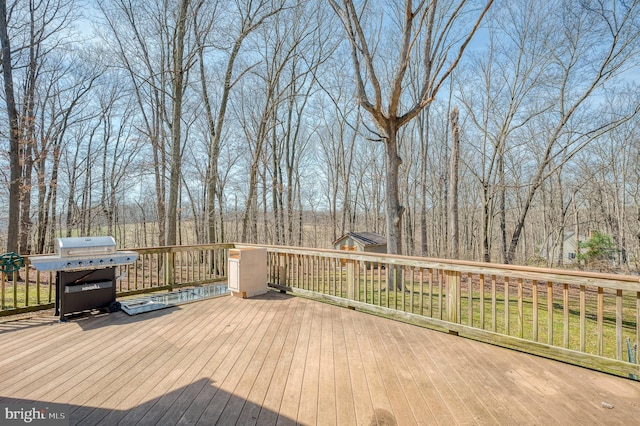 deck with grilling area