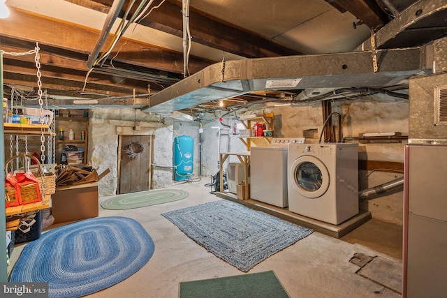 laundry area featuring separate washer and dryer