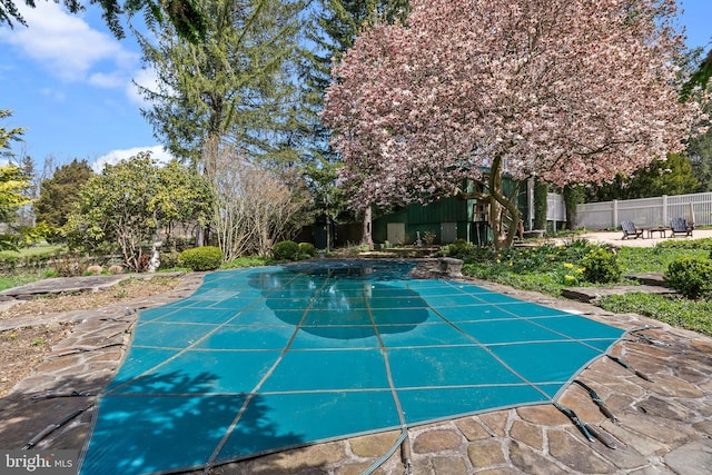 view of pool featuring a patio area