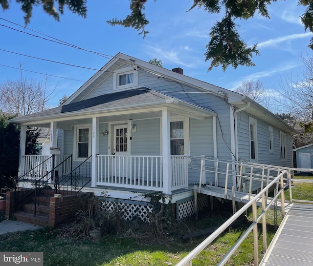 bungalow with a porch