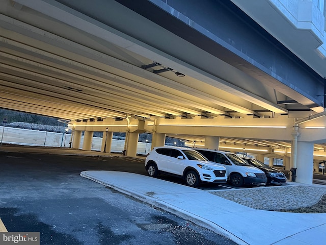 garage featuring a carport