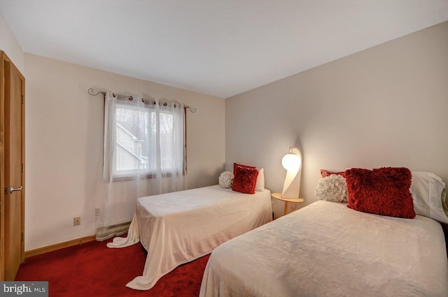 view of carpeted bedroom