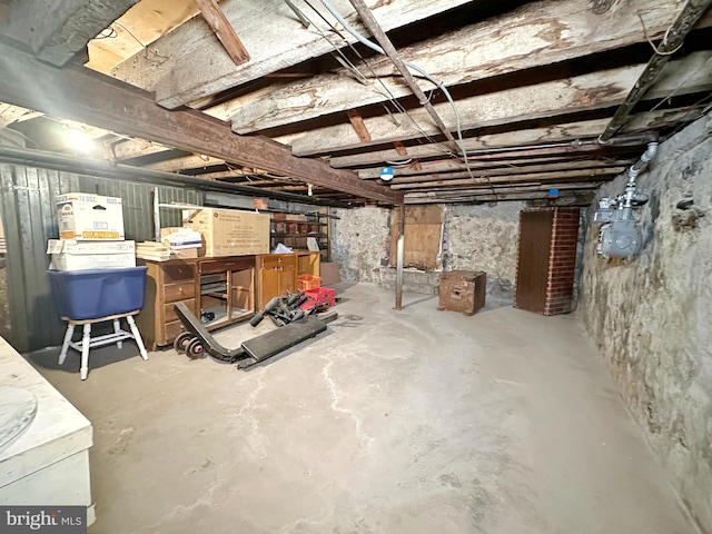 view of basement