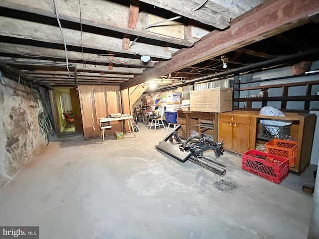 view of basement