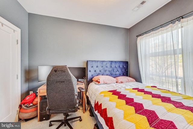 view of carpeted bedroom