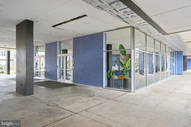 view of exterior entry with french doors