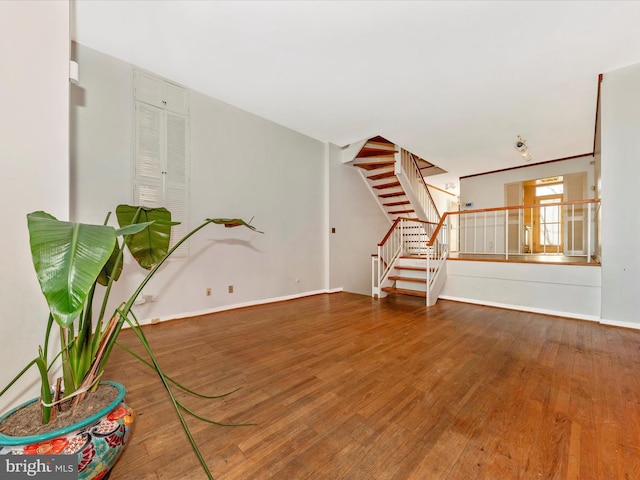 spare room with wood-type flooring