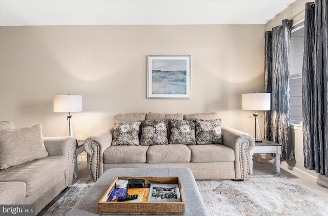 view of carpeted living room