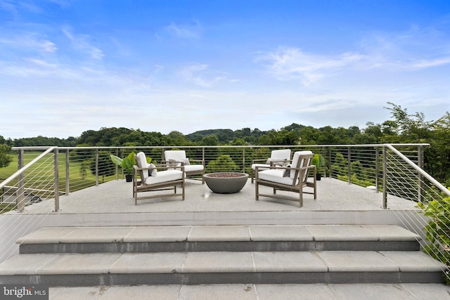 view of patio / terrace featuring a balcony