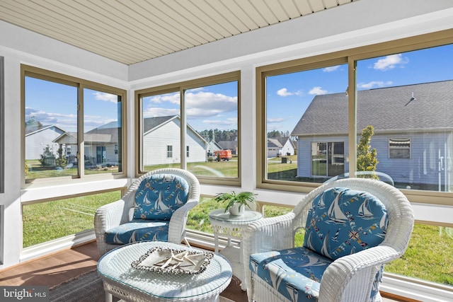 sunroom / solarium with a healthy amount of sunlight