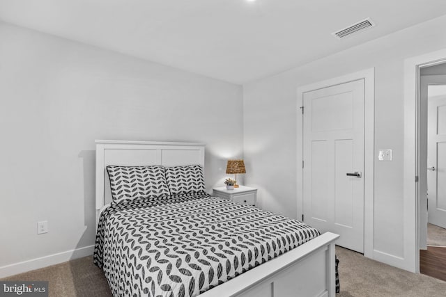 view of carpeted bedroom