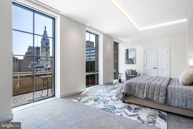 view of carpeted bedroom