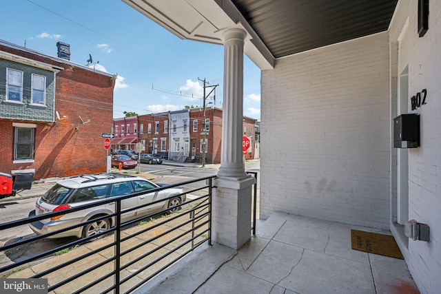 balcony with covered porch