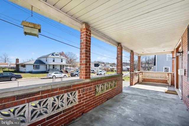 view of terrace with covered porch