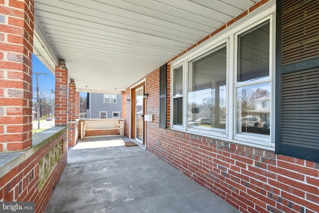 view of patio with a porch