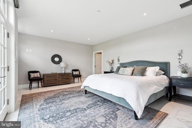 view of tiled bedroom