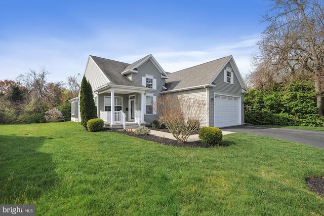 front of property with a porch and a front yard