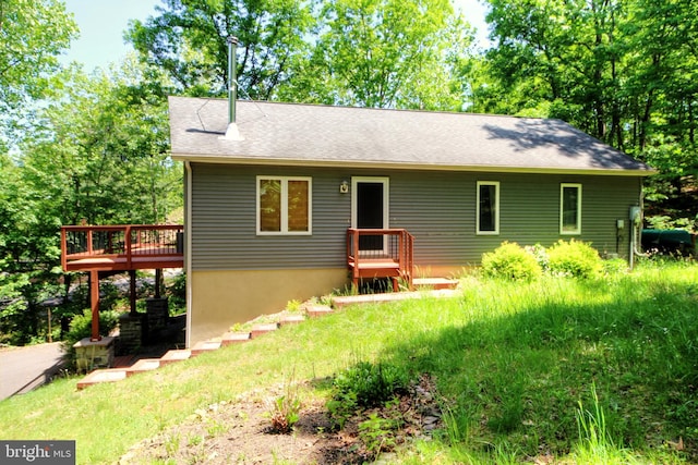 exterior space with a wooden deck