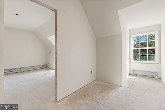 additional living space with lofted ceiling