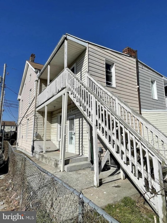 view of rear view of property