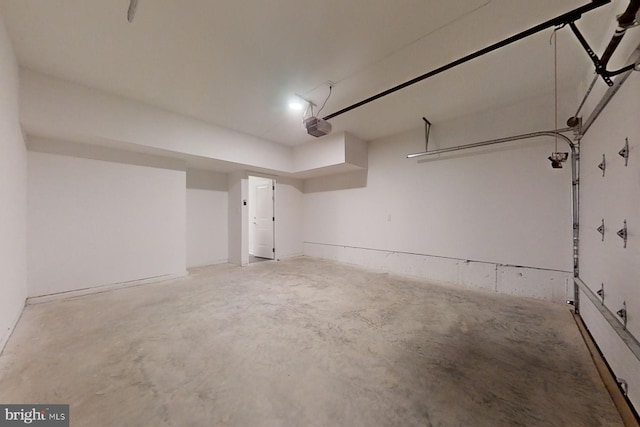 interior space with a garage door opener