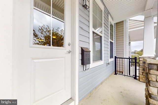 exterior space with covered porch