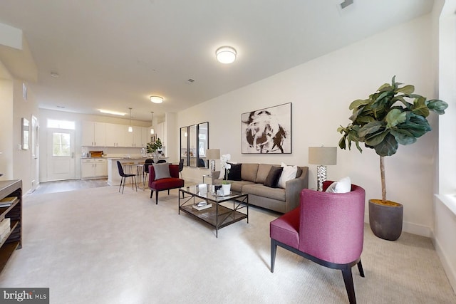 view of carpeted living room