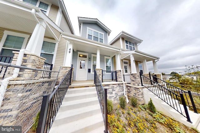 view of front of home with a porch