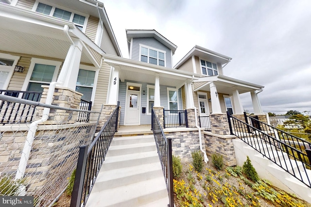 view of front of house with a porch