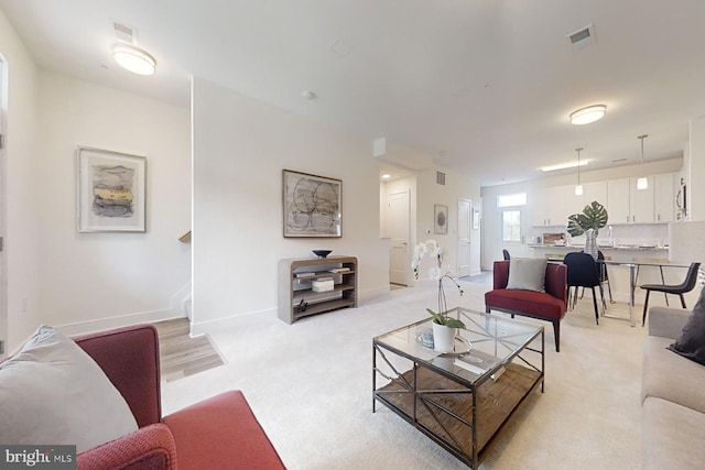 view of carpeted living room