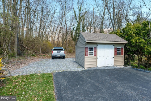 view of outdoor structure