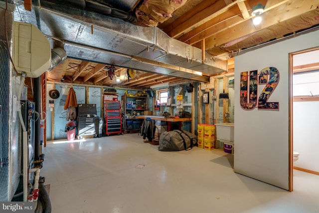 basement with a wealth of natural light