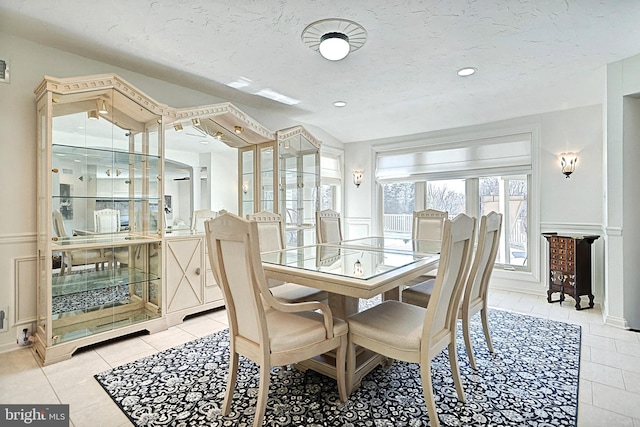 view of tiled dining area