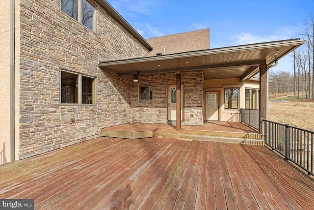 view of wooden terrace