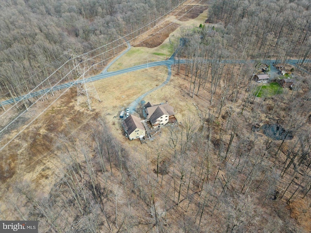 bird's eye view featuring a rural view