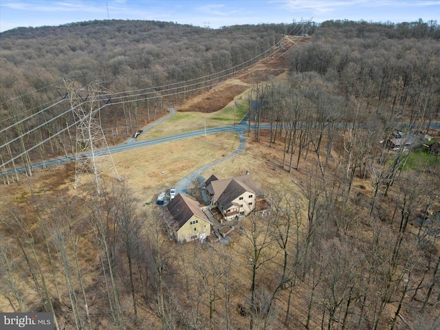 drone / aerial view featuring a rural view