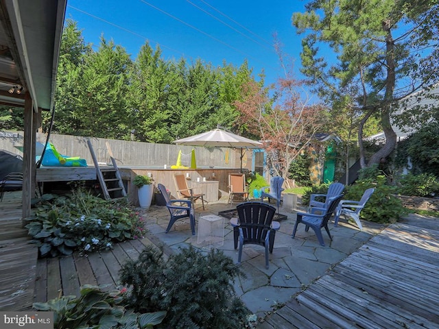 view of wooden terrace