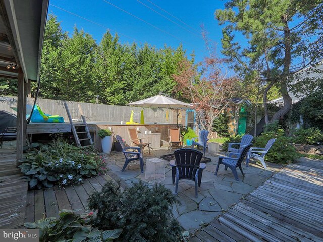 23 Jersey St, Dewey Beach, DE 19971 - wooden deck with a patio